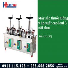 Máy sắc thuốc bắc áp suất cao loại 3 nồi đun