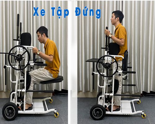 Xe tập đứng cho người bệnh chấn thương tủy sống