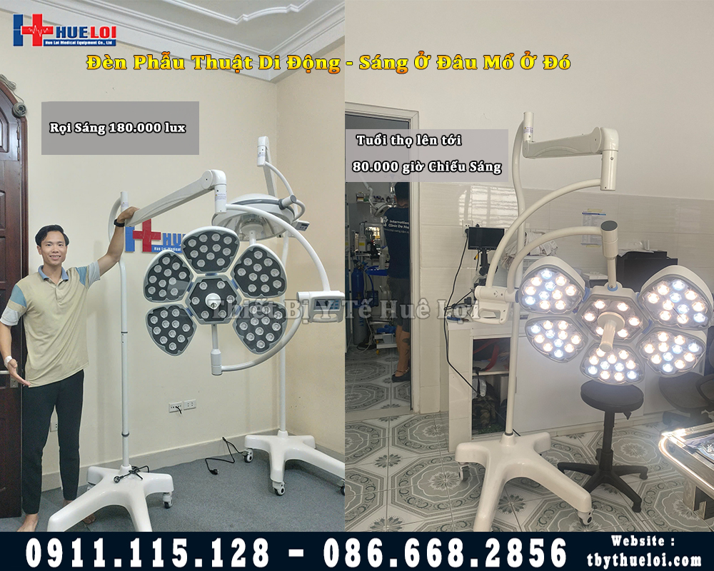 bàn giao đèn mổ di động