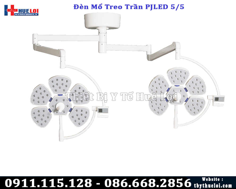 đèn mổ treo trần 2 nhánh hoa mai