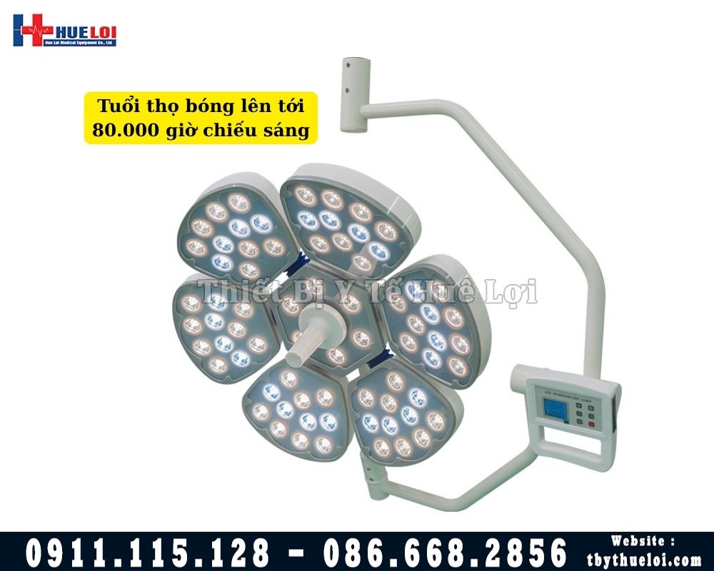 đèn phẫu thuật 5 cánh treo trần