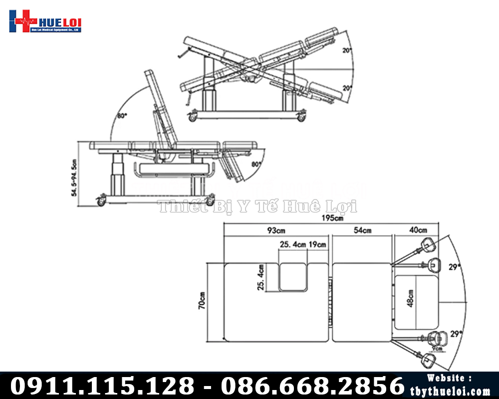 các tính năng của bàn làm thủ thuật ELT300SD