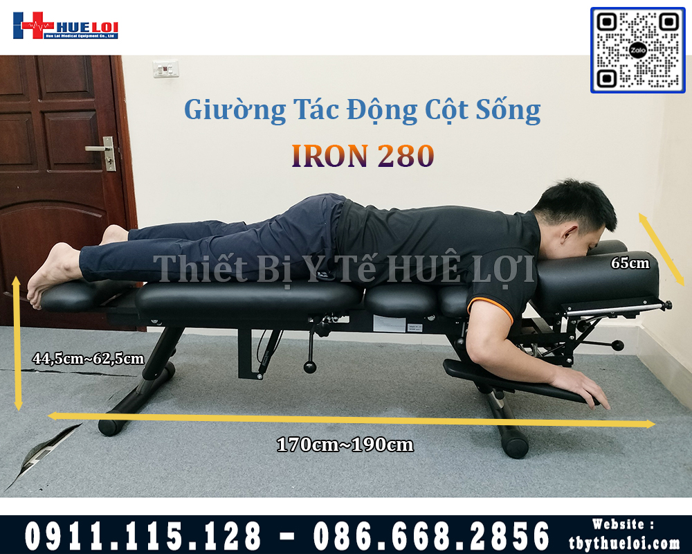 Giường tác động cột sống chiropratic iron 280 cao cấp