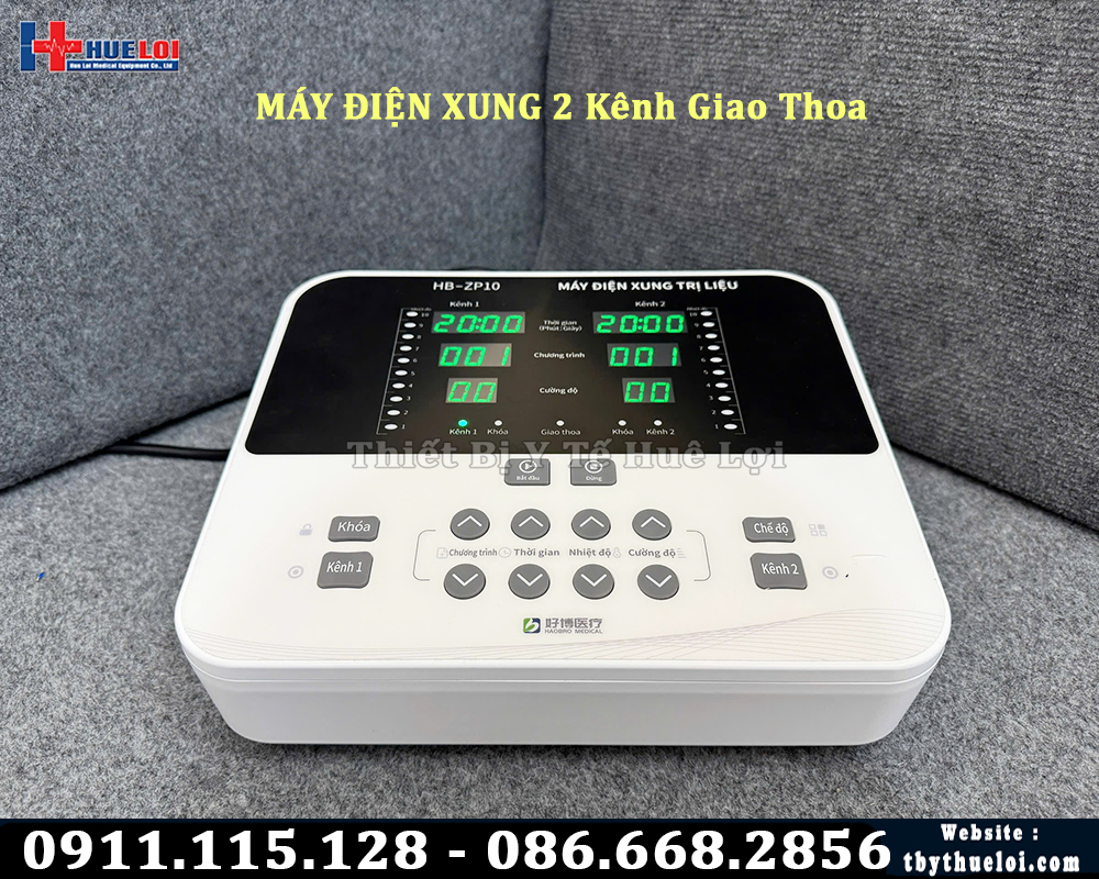 máy điện xung giao thoa 2 kênh