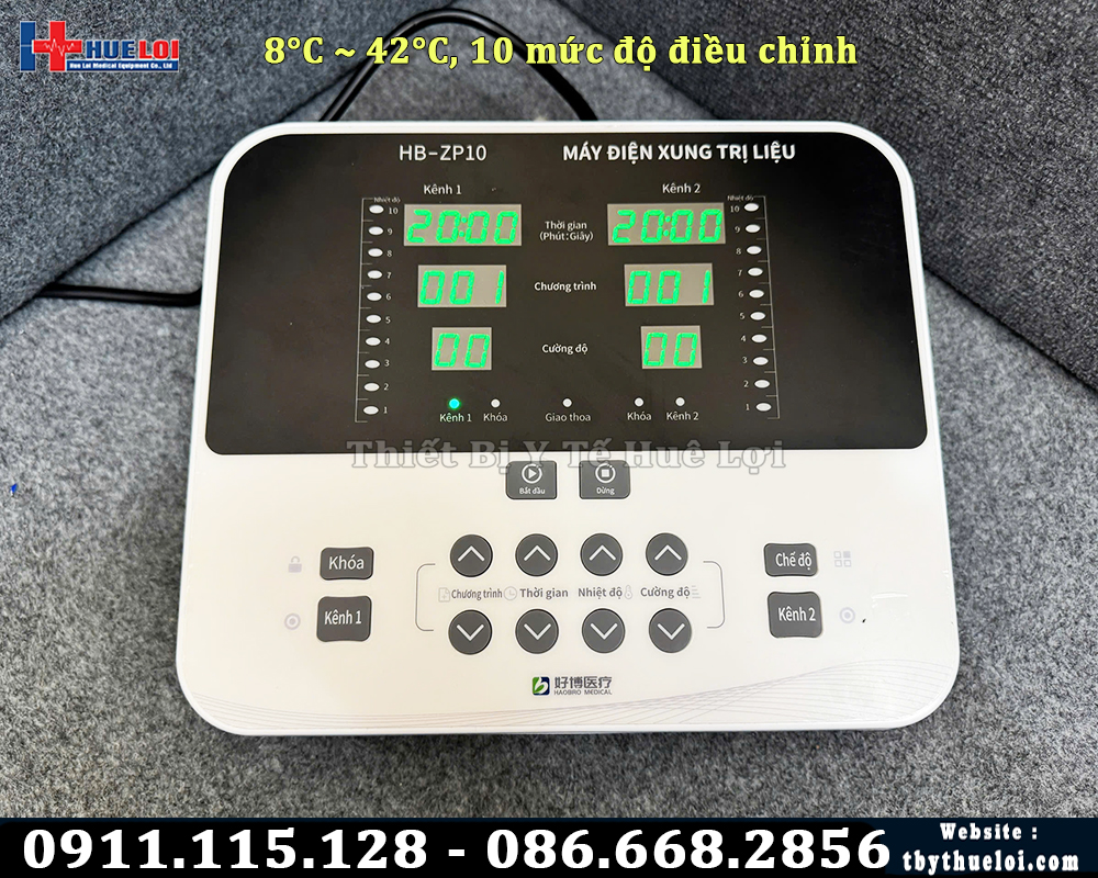 máy điện xung trị liệu 2 kênh