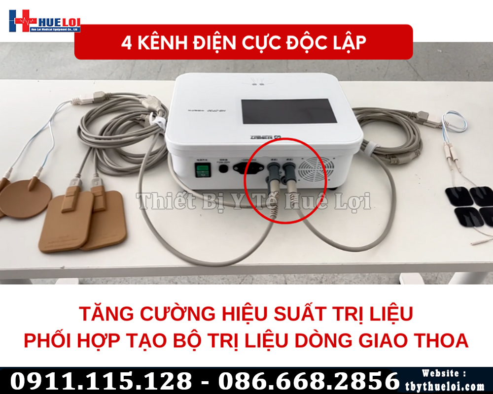 máy điện xung trung tần 4 kênh