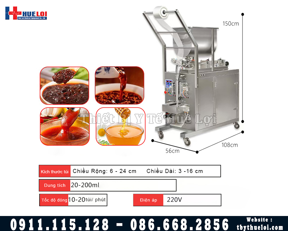 thông số máy đóng túi chất lỏng