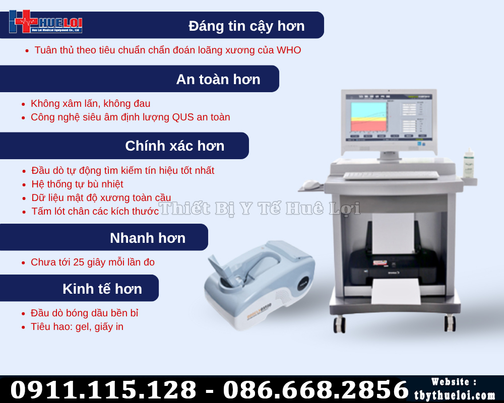 ưu điêm máy đo loãng xương