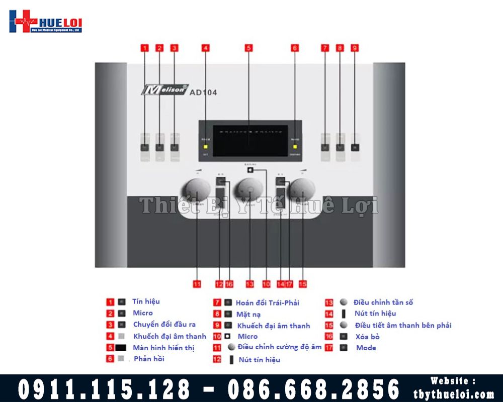 màn hình máy đo thính lực