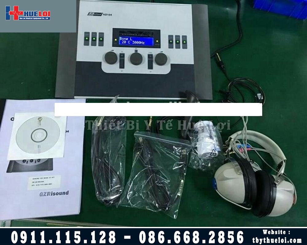 phụ kiện đi kèm máy đo thính lực