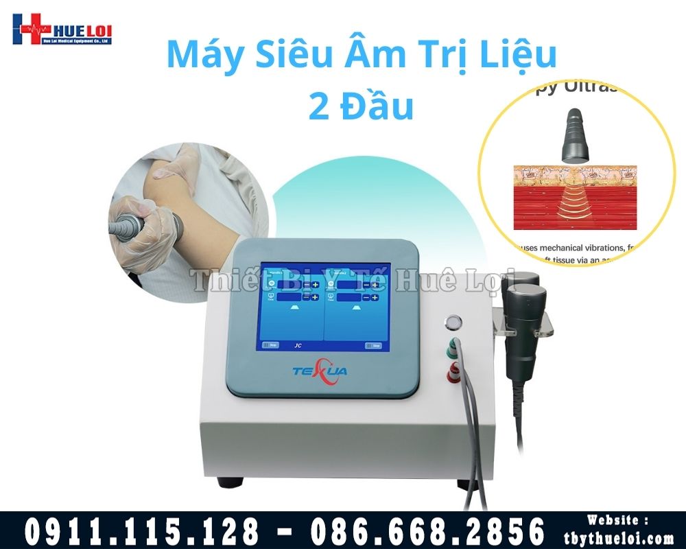 máy siêu âm trị liệu 2 đầu