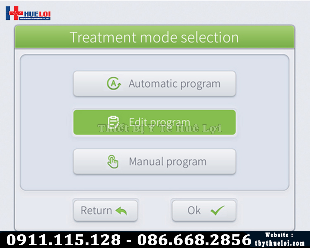 màn hình máy từ trường trị liệu