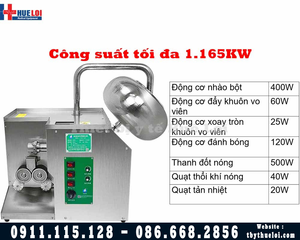 máy lamg viên hoàn tự động sấy khô