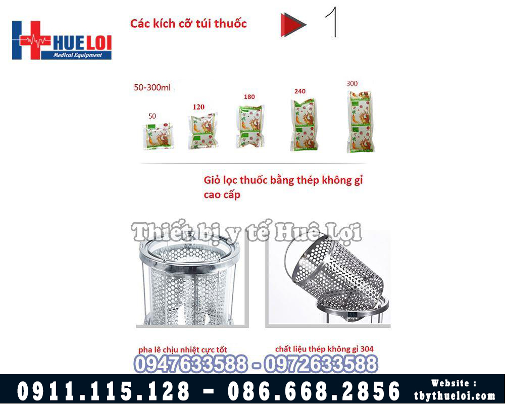 máy sắc thuốc kèm đóng túi tự động