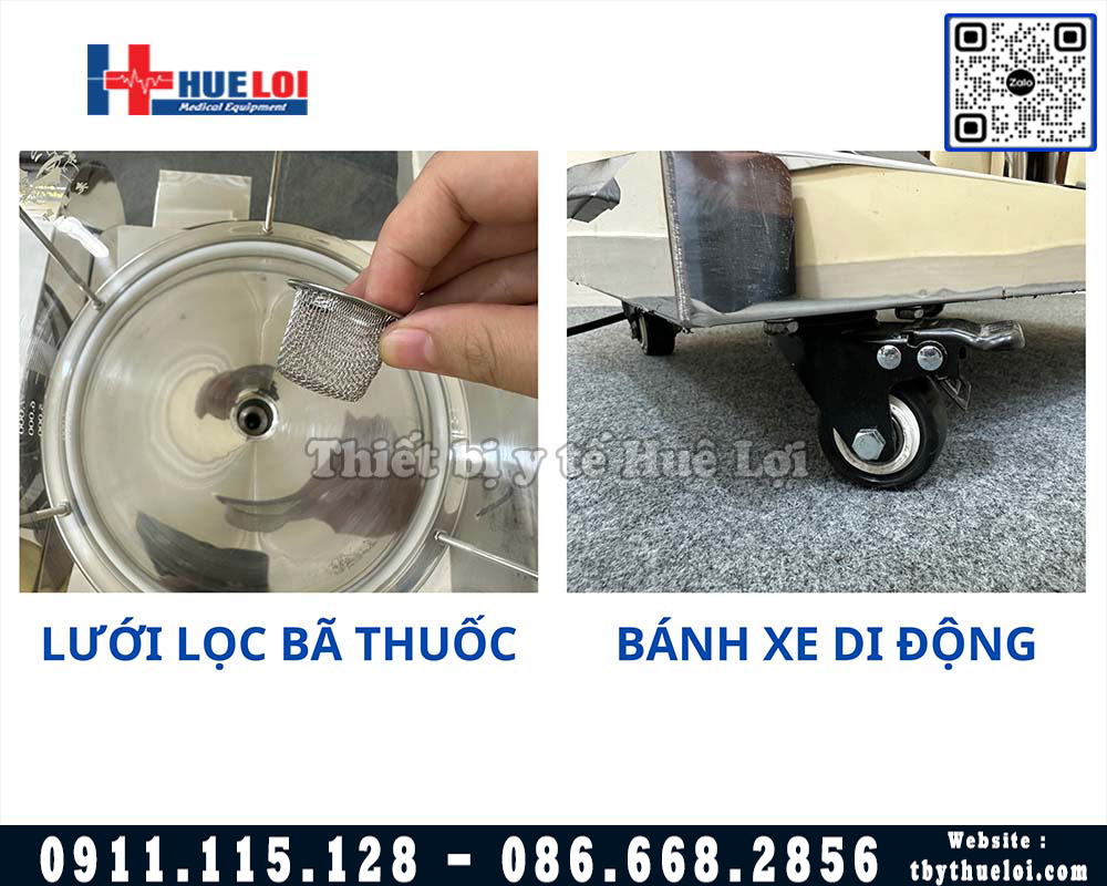 chi tiết máy sắc thuốc và đóng túi