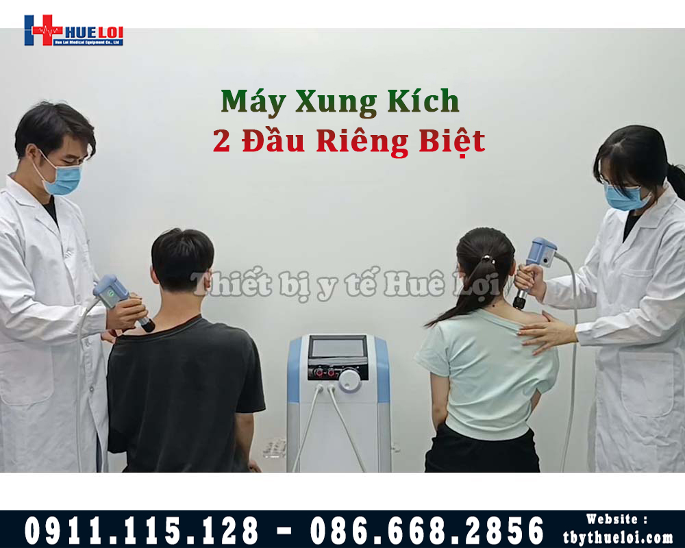 máy xung kích trị liệu 2 người