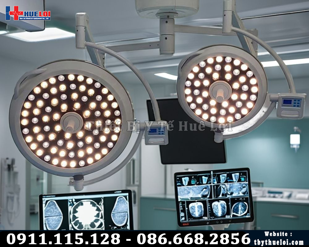 đèn mổ 2 nhánh hiện đại