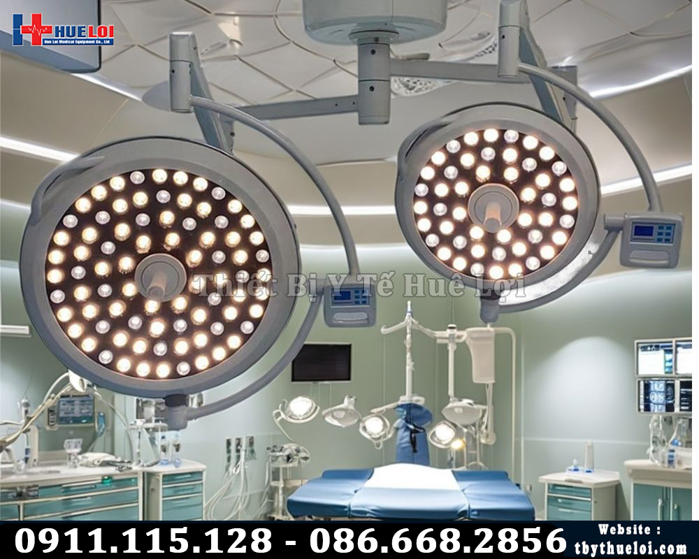 đèn phẫu thuật treo 2 nhánh