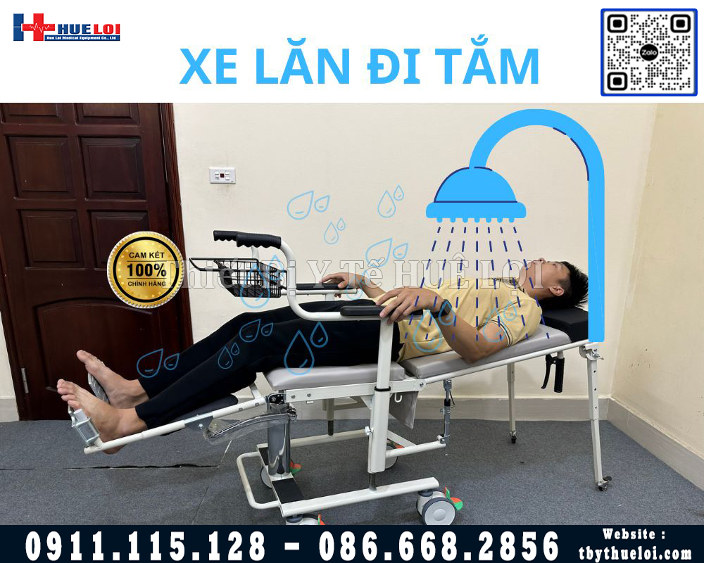 xe lăn đi tắm và vệ sinh