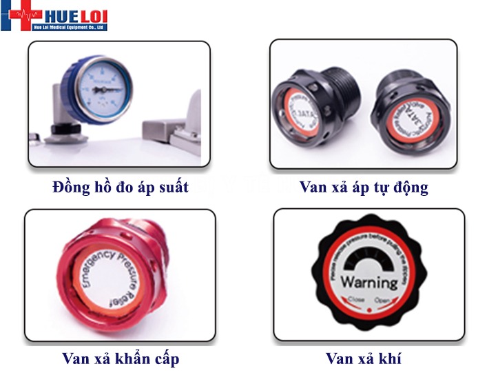 buồng oxy cao áp hệ thống van xả