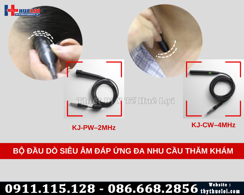 bộ đầu dò kèm máy siêu âm doppler mạch