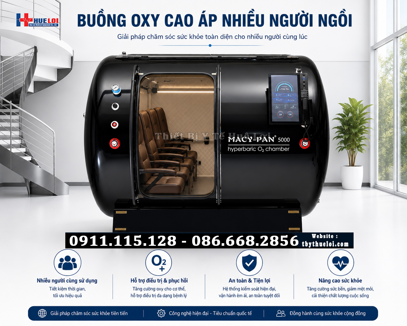 HE5000 Buồng oxy trị liệu cao áp