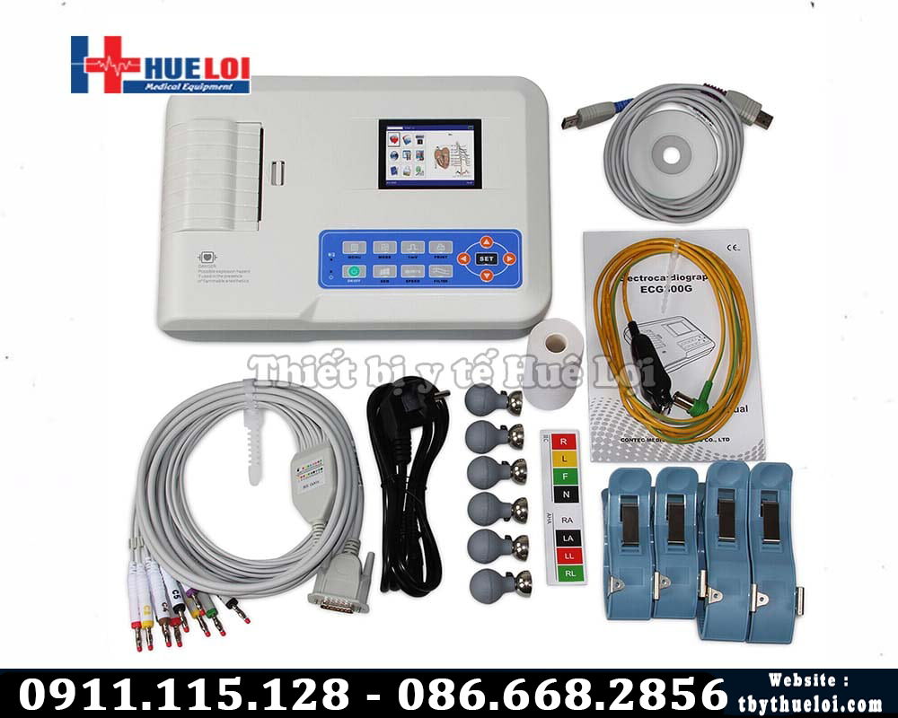 Phụ kiện đi kèm máy ECG 300G