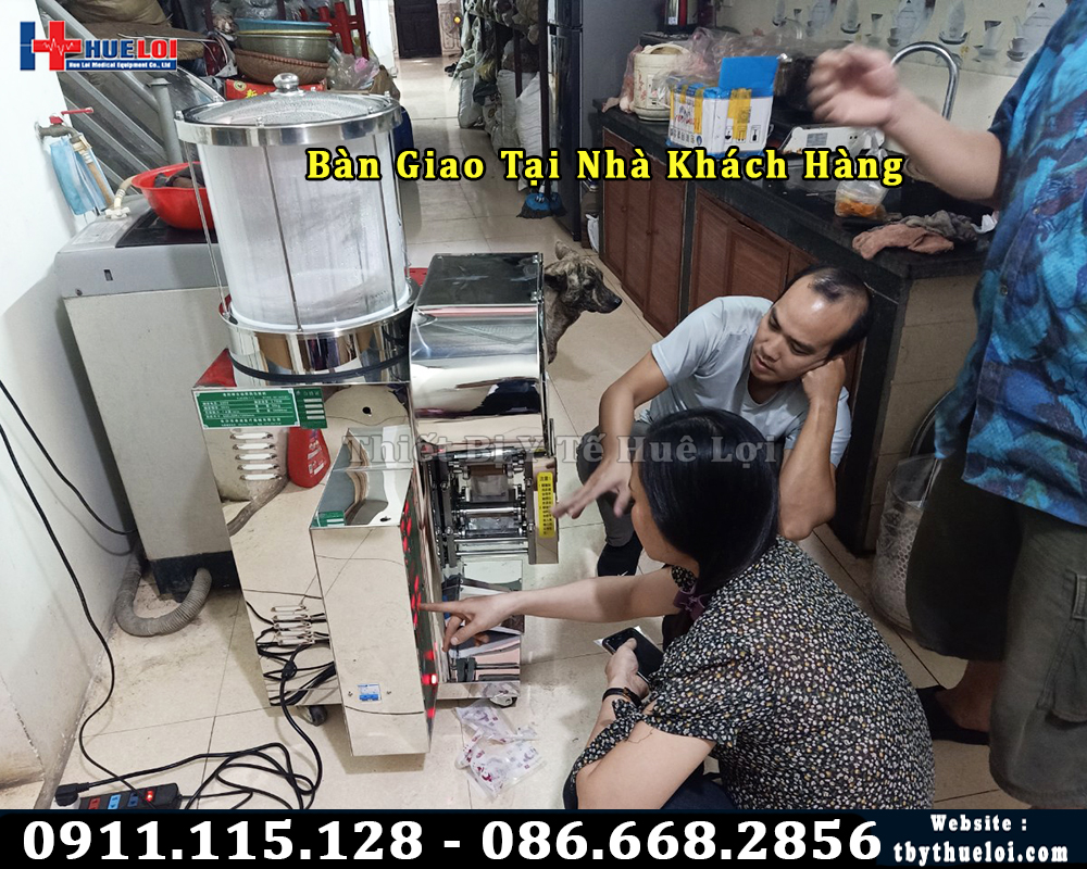 bàn giao máy sắc thuốc