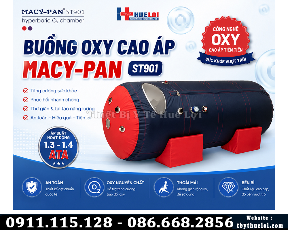 buồng oxy cao áp trị liệu ST901
