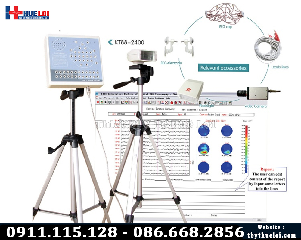 các phụ kiện máy đo điện não 24 kênh