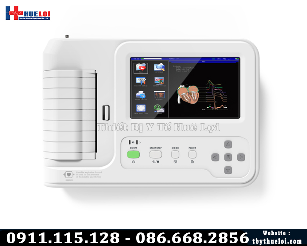 máy điện tim 6 kênh chính hãng