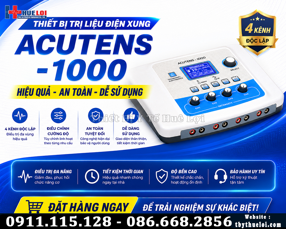 máy điện xung tens 4 kênh